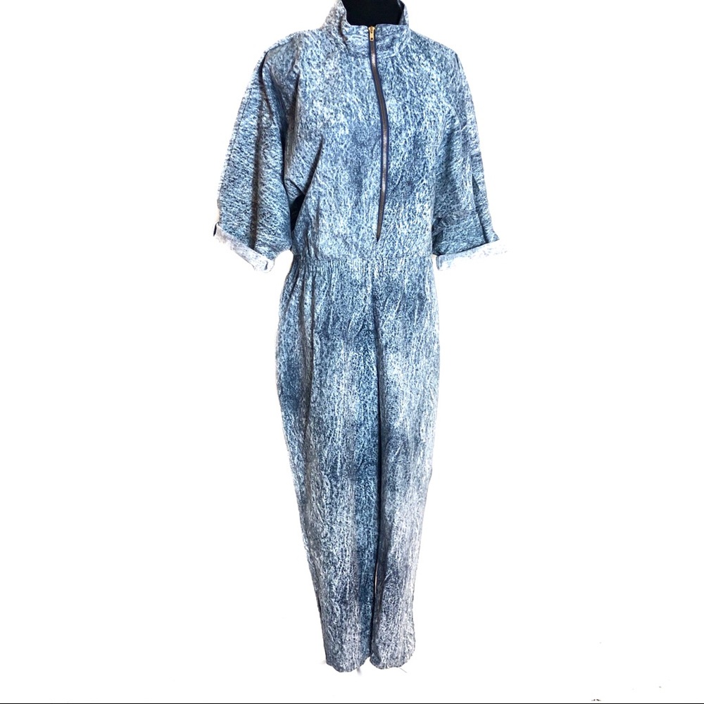 Rad Vintage acid washed  denim pants jumpsuit